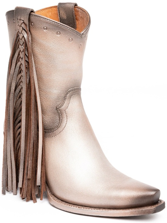 Idyllwind Shoes - Idyllwind Plaity Please Gunmetal Braided Fringe Booties Womens 9 Miranda Lambert